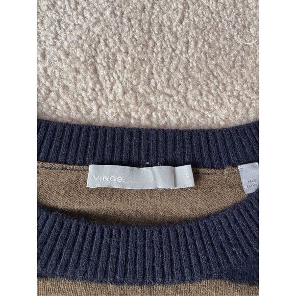 Vince Regiment Stripe Cashmere Sweater Coastal Rifle XS - Picture 5 of 9